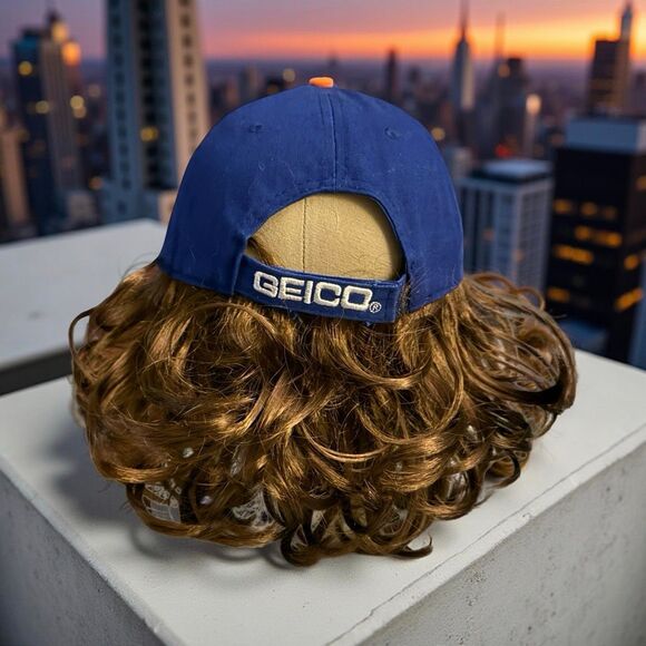 Geico NY Mets Jacob DeGrom Hair Adjustable Back Hat Citi Field 1st 15,000 SGA - Picture 4 of 7